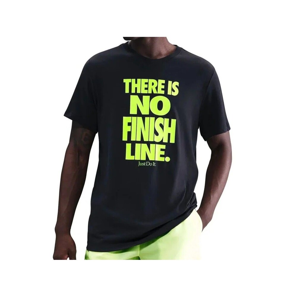 NEW NIKE Dri-FIT RUNNING "No Finish Line Tee" MEN'S BLACK T-SHIRT XL IM5641-010